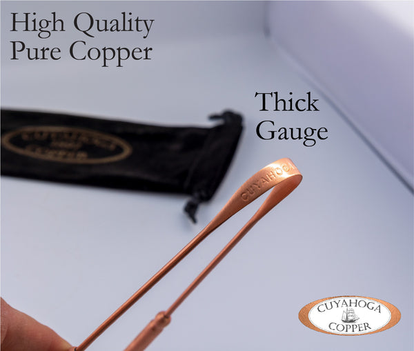 Pure Copper Tongue Cleaner – 100% Pure Copper - Natural Tongue Scraper for Optimal Oral Hygiene