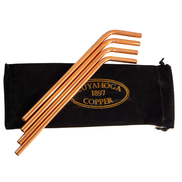 Cuyahoga Copper™ - Bent Pure Copper Drinking Straws