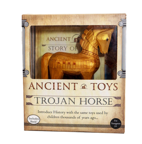 Ancient Toys™ – Trojan Horse Wooden Pull Toy
