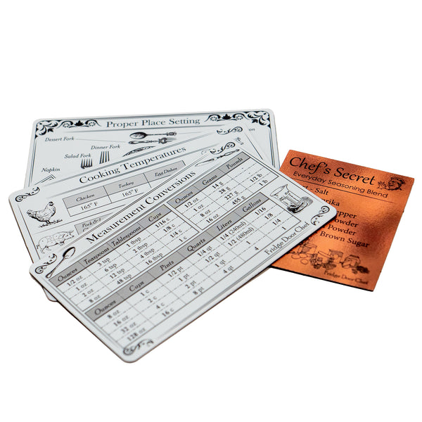 Fridge Door Chef ™ Cooking Essential Pack - Internal Temperature and Measurement Conversion Magnet