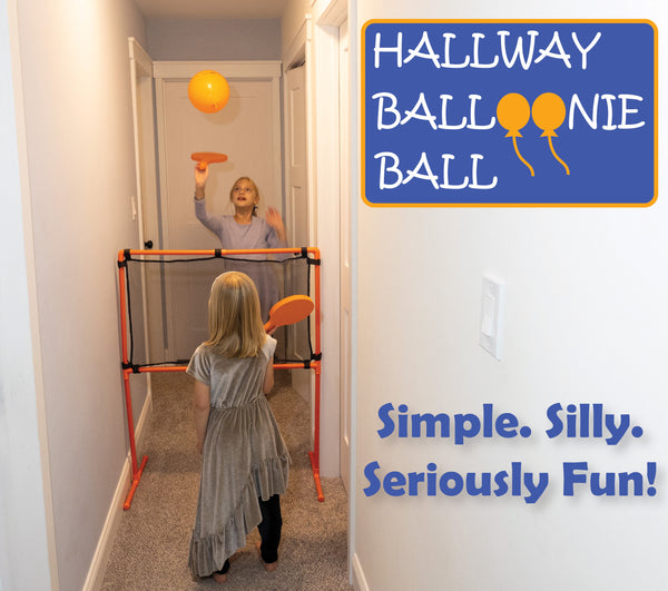 Hallway Balloonie Ball - Compact Indoor Balloon Volleyball Game for Narrow Spaces