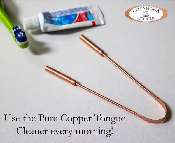 Pure Copper Tongue Cleaner – 100% Pure Copper - Natural Tongue Scraper for Optimal Oral Hygiene