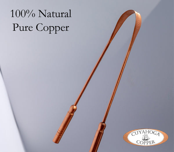 Pure Copper Tongue Cleaner – 100% Pure Copper - Natural Tongue Scraper for Optimal Oral Hygiene