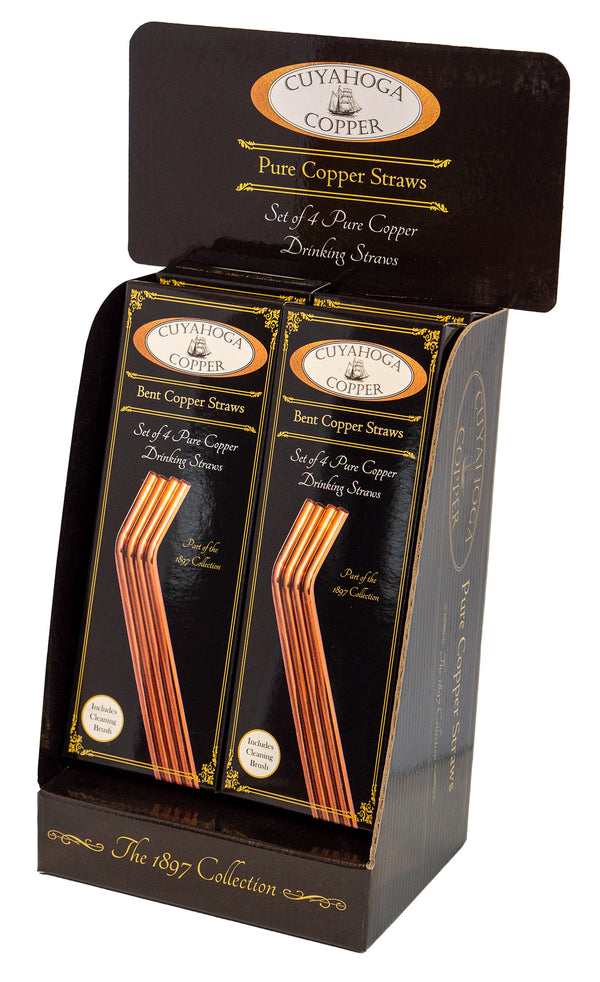 Set of 4 Copper Bent Straws – Mosscoff