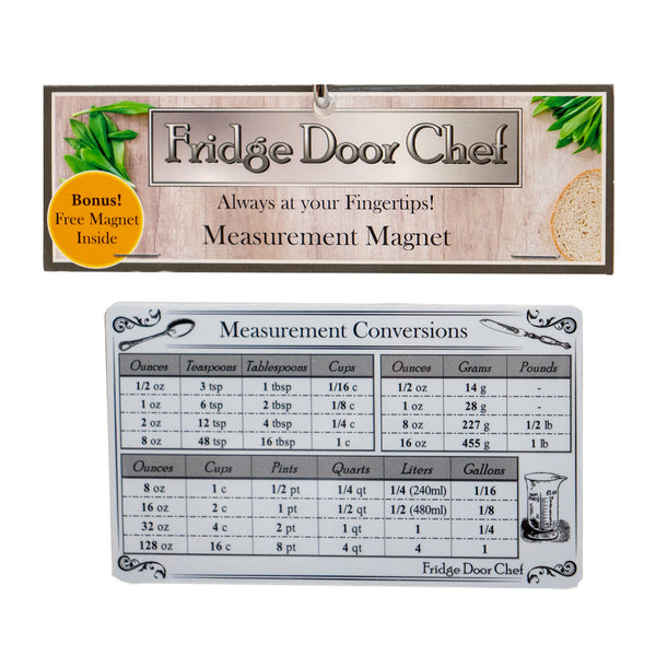 Fridge Door Chef ™ - Kitchen Measurement Conversion Magnet