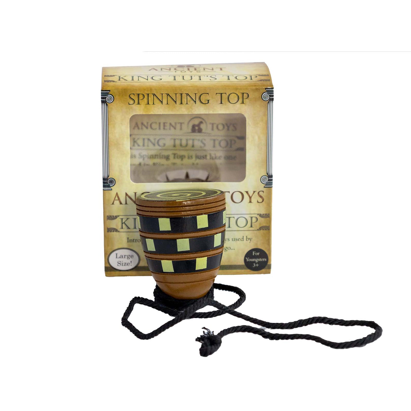 Ancient Toys - Wooden Spinning Top - King Tut