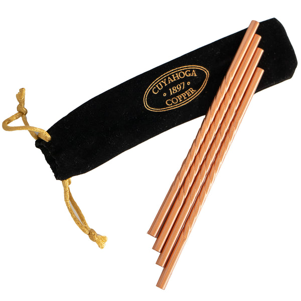 Cuyahoga Copper™ - Twisted Pure Copper Drinking Straws